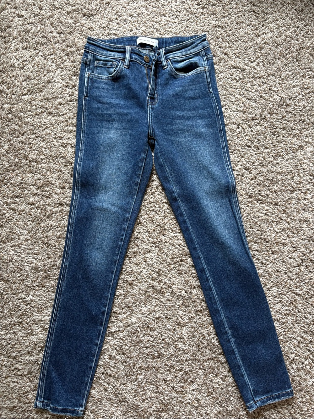 Flying Monkey Slim High-Rise Dark Indigo Skinny Jeans